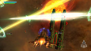 Space ship in a futuristic sci-fi scene with a large sun in the background