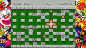 Simplified 2D platformer game with characters and obstacles on a grid.