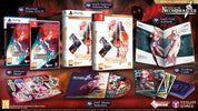 Collection of 'Necromancer' game and merchandise packaging on a red background