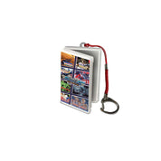 Small book with colorful images on a white background