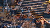 Combat scene with characters in a dungeon-like setting