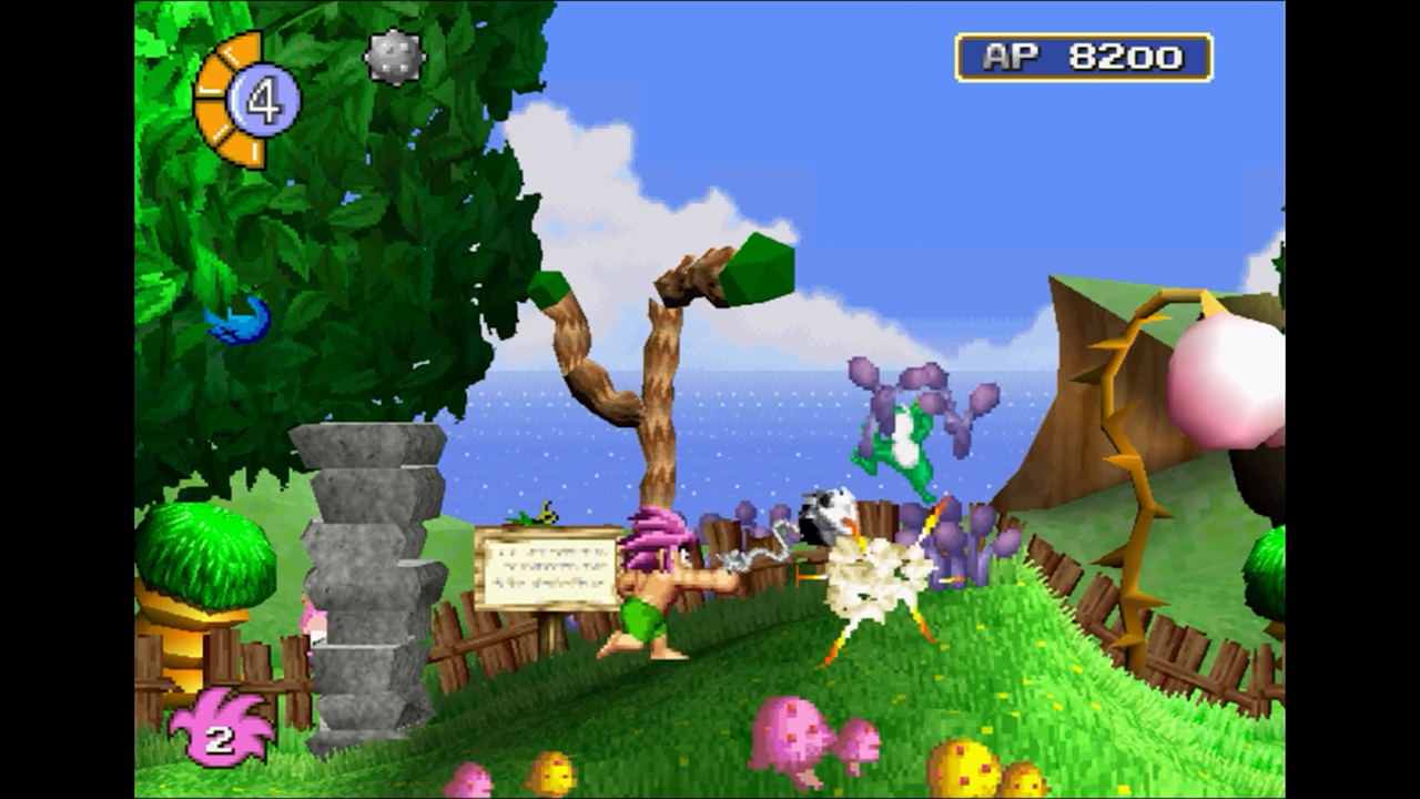 Screenshot of a colorful video game with characters and elements in a fantasy setting.