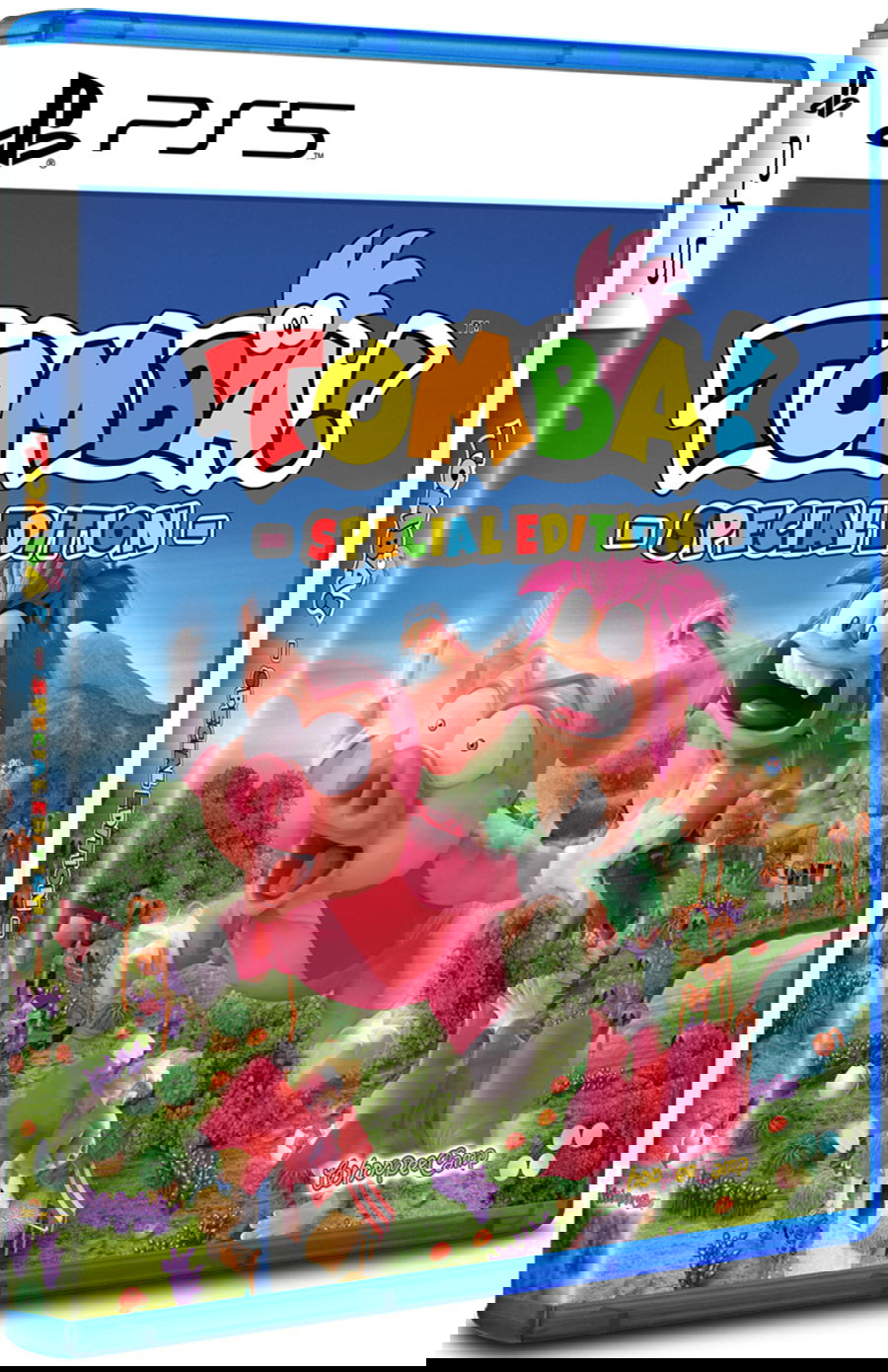 PlayStation 5 game case for 'Tomba! Special Edition' with cartoon characters on a colorful background.