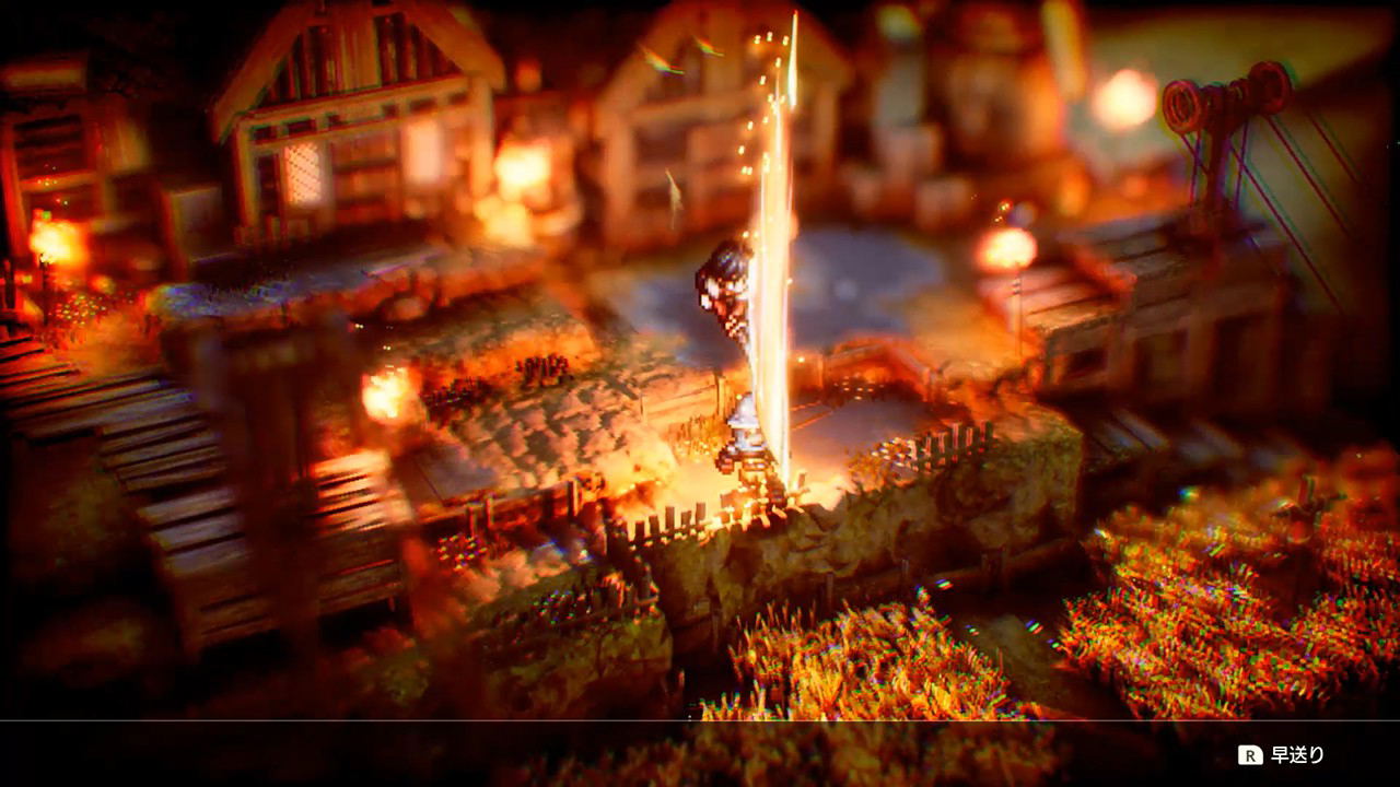 Miniature diorama of a village with a candlelit scene, possibly from a fantasy or historical setting.