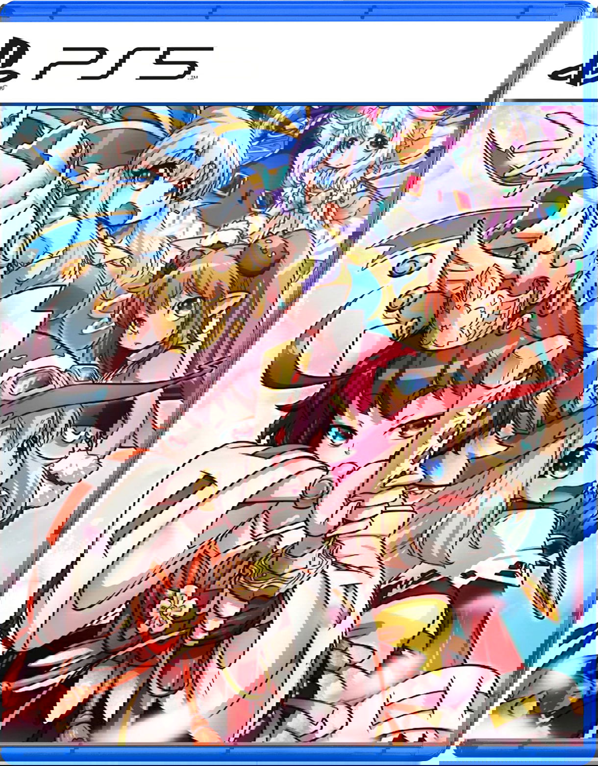 PlayStation 5 game case with anime-style characters on a blue background