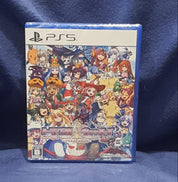 PlayStation 5 game case with colorful artwork on a blue background