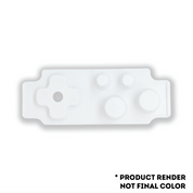 White rectangular plastic component on a white background