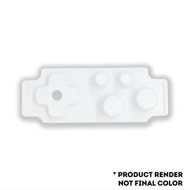 White rectangular plastic component on a white background