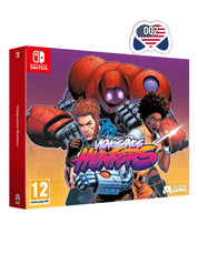 Video game box for 'Venomous Hunters' on Nintendo Switch with colorful design and character illustration.