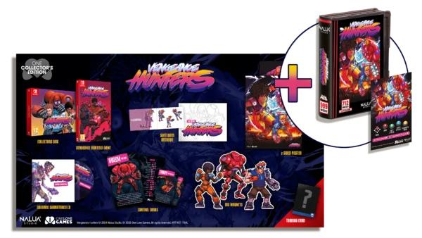 Collectible card game packaging with character figures and colorful design
