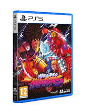 PlayStation 5 game case for 'Vengeance Hunters' with colorful characters on a white background