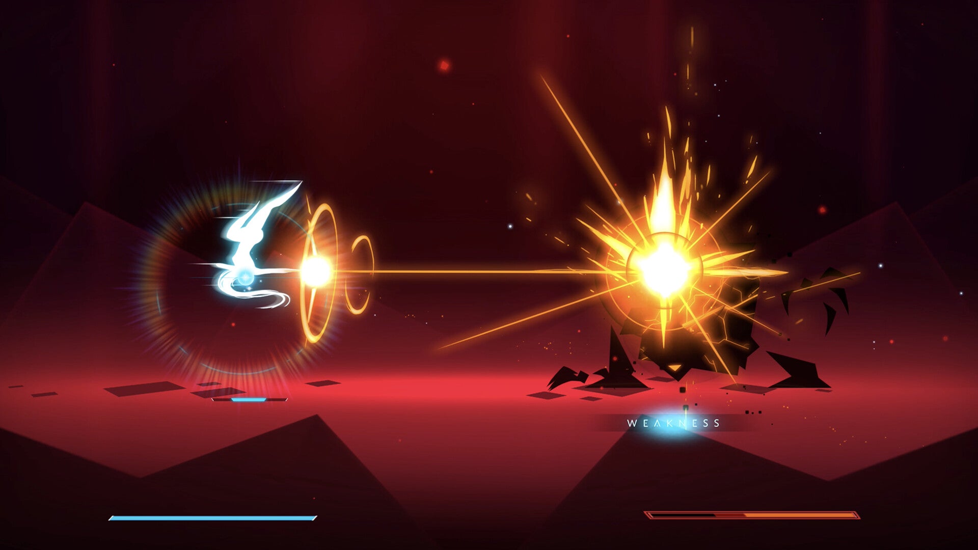 Space-themed scene with a bright explosion and futuristic elements on a dark background