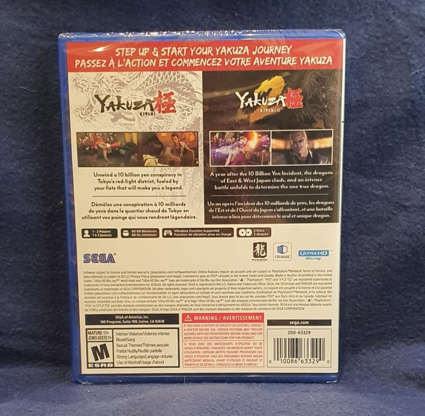 Yakuza Kiwami 1 and 2 Ps5 Bundle