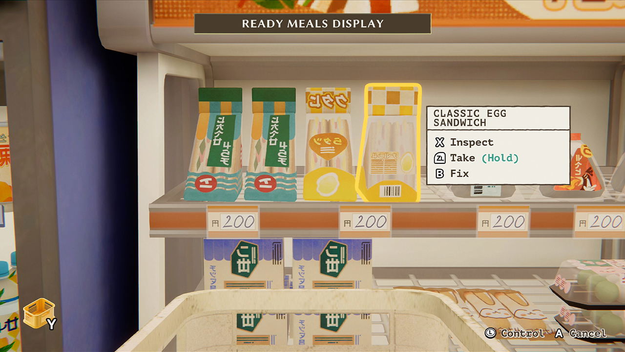 Shelf with ready meals display in a store setting