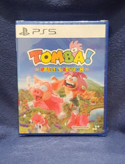 Tomba! Special Edition game case for PS5 on a blue background