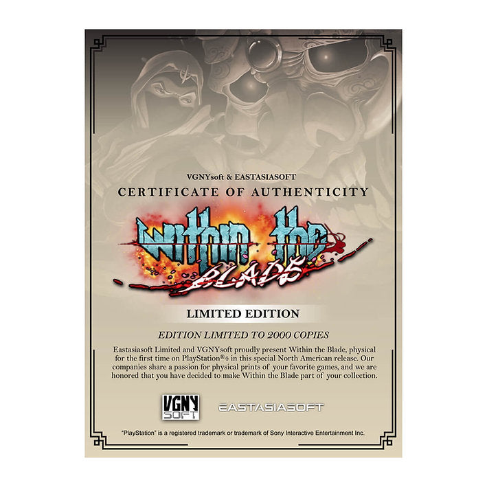 Within-the-Blade-PlayStation4-certificate