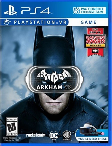 Batman: Arkham VR For Playstation 4 front cover